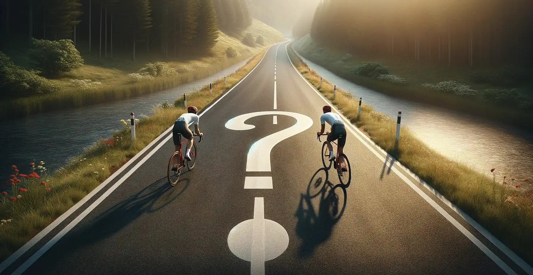 Cyclists asking a question